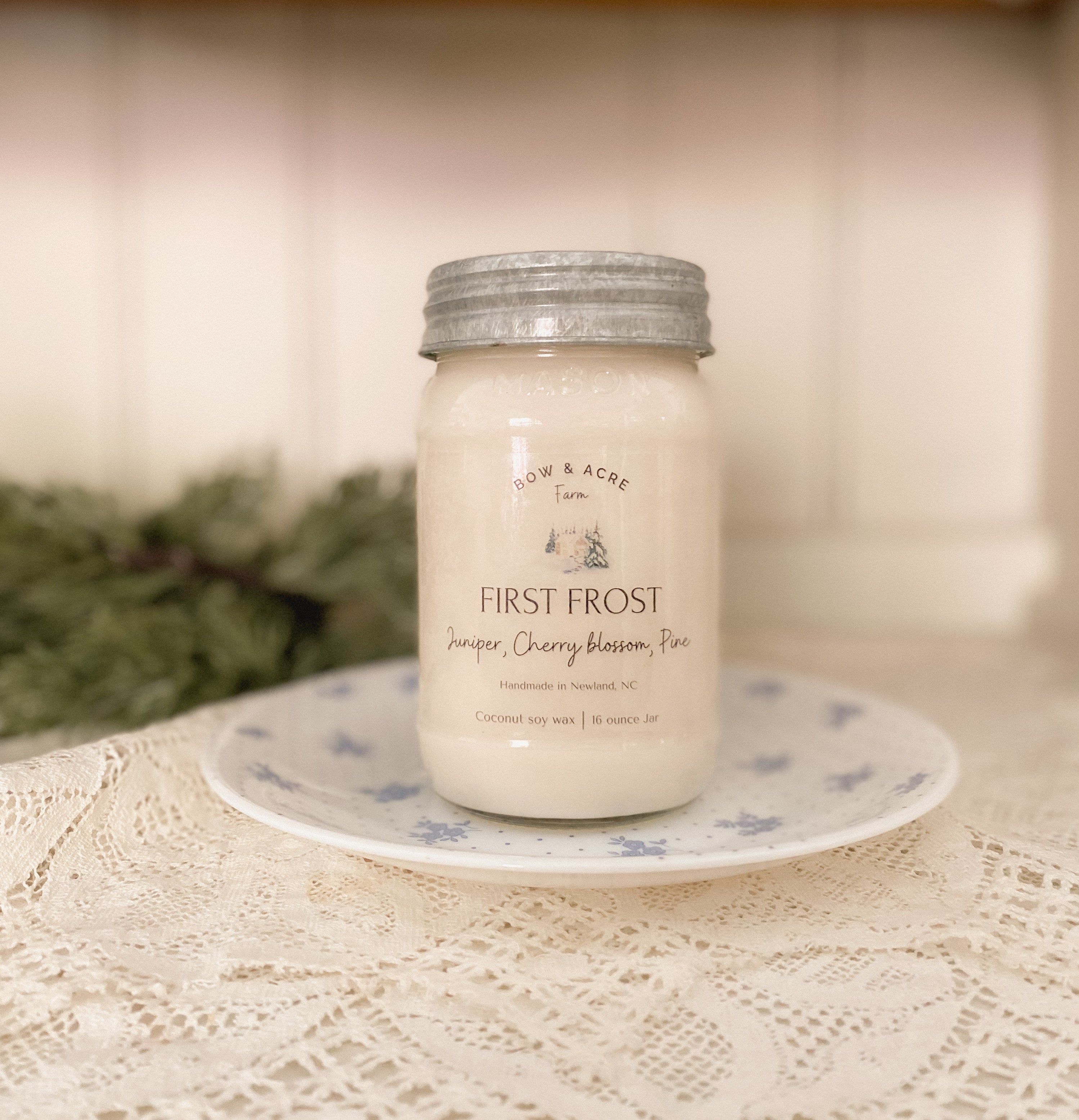 First frost mason jar candle
