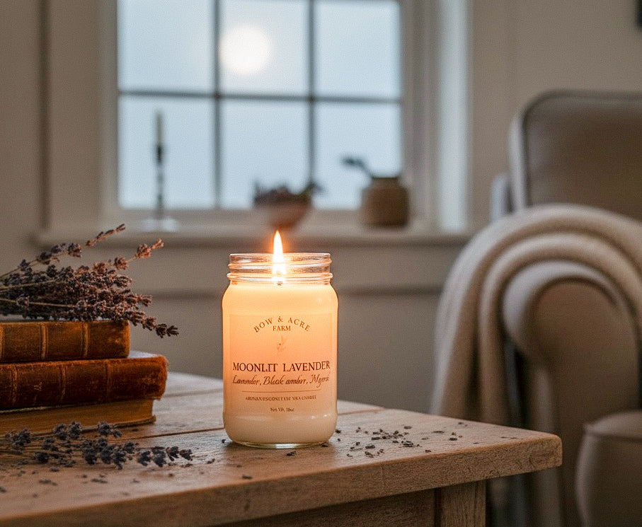 Moonlit lavender mason jar
