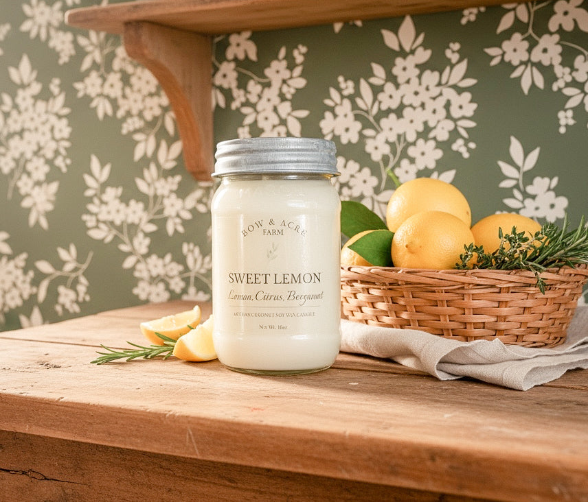 Sweet lemon mason jar